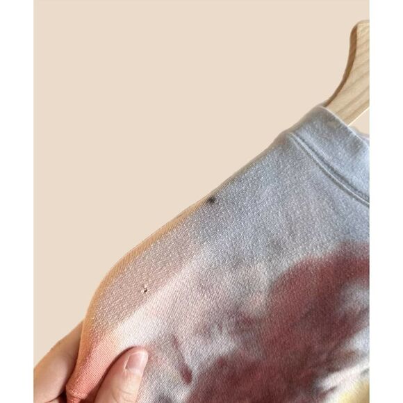 Monrow Tie Dye Boyfriend Sweatshirt Long Sleeves Crewneck - Picture 5 of 8